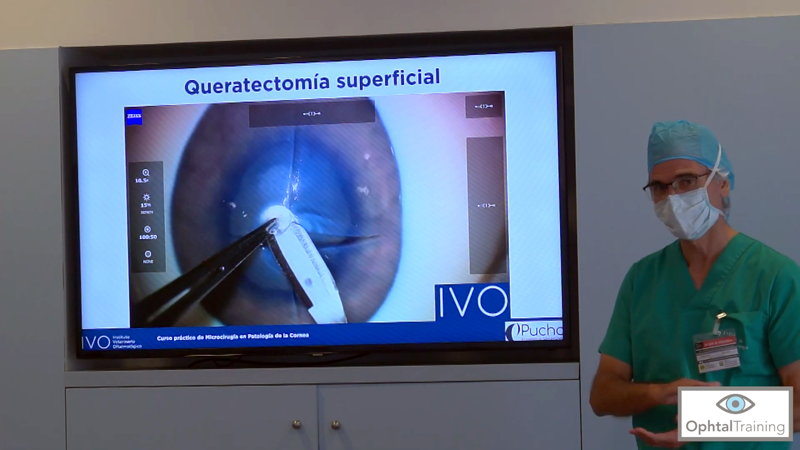 Paco Simó en una sesión teórica del Curso de Microcirugía Ocular Veterinaria 2020