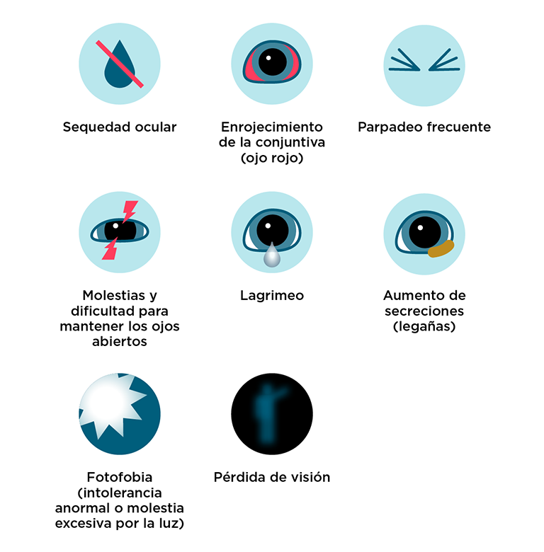 Síntomas de ojo seco